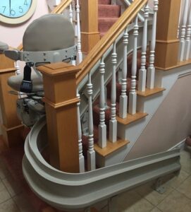 curved stairlift for a home